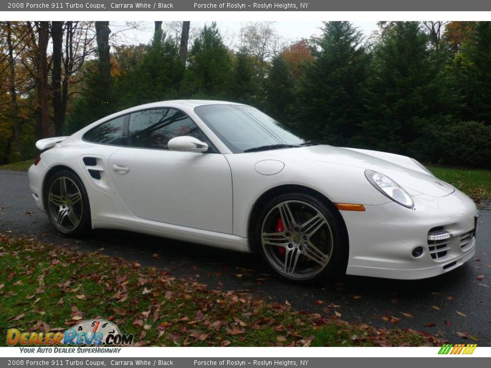 2008 Porsche 911 Turbo Coupe Carrara White / Black Photo #8