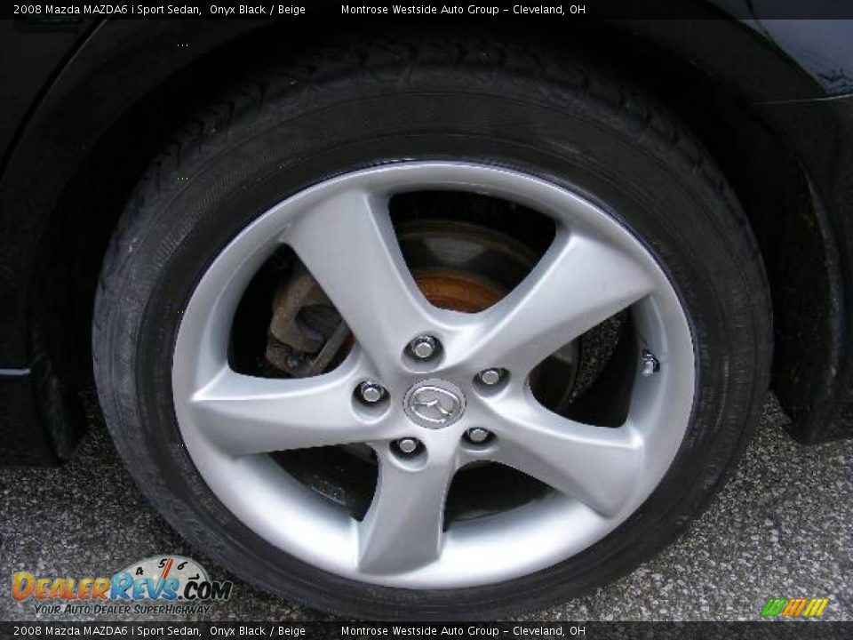 2008 Mazda MAZDA6 i Sport Sedan Onyx Black / Beige Photo #27