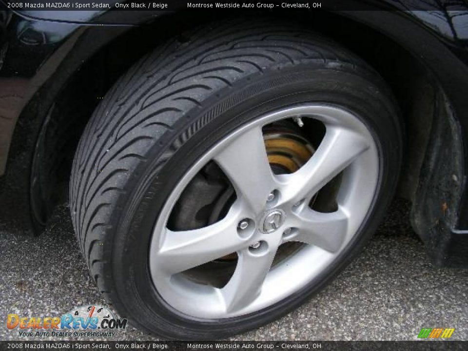2008 Mazda MAZDA6 i Sport Sedan Onyx Black / Beige Photo #28