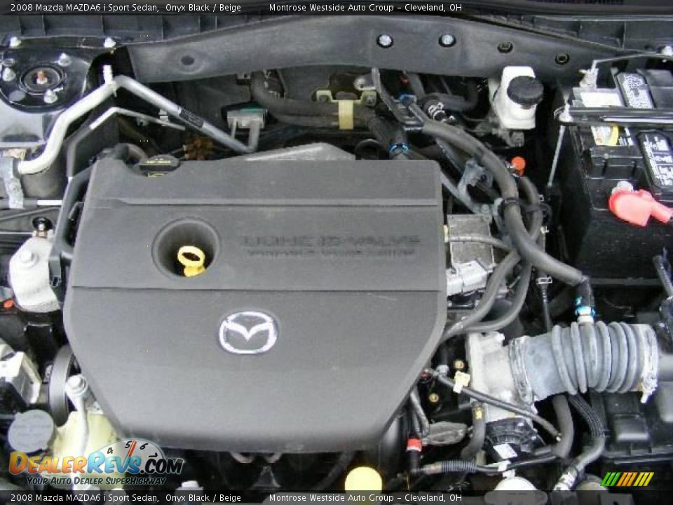 2008 Mazda MAZDA6 i Sport Sedan Onyx Black / Beige Photo #29