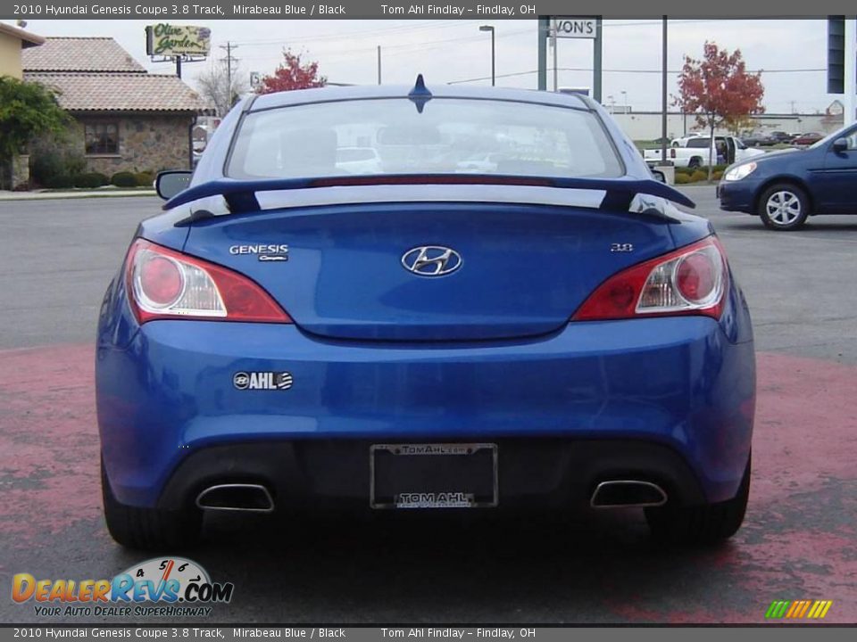 2010 Hyundai Genesis Coupe 3.8 Track Mirabeau Blue / Black Photo #4