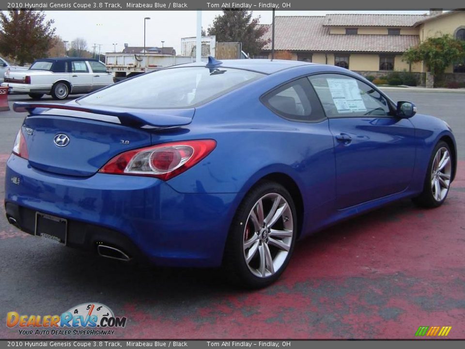 2010 Hyundai Genesis Coupe 3.8 Track Mirabeau Blue / Black Photo #5