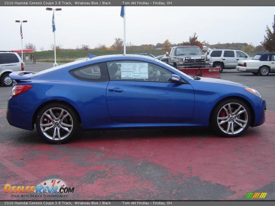 2010 Hyundai Genesis Coupe 3.8 Track Mirabeau Blue / Black Photo #6