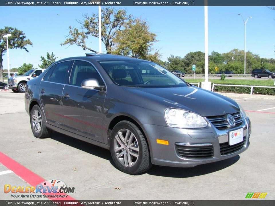 2005 Volkswagen Jetta 2.5 Sedan Platinum Grey Metallic / Anthracite Photo #7