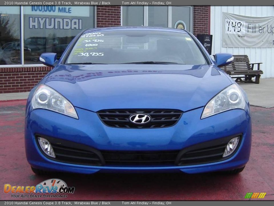 2010 Hyundai Genesis Coupe 3.8 Track Mirabeau Blue / Black Photo #8