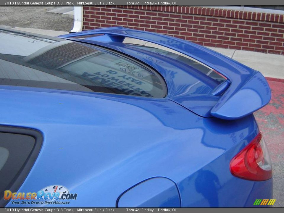 2010 Hyundai Genesis Coupe 3.8 Track Mirabeau Blue / Black Photo #10