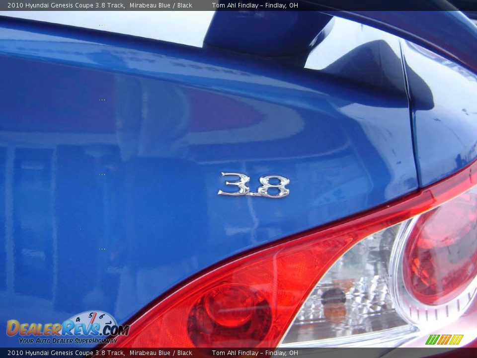 2010 Hyundai Genesis Coupe 3.8 Track Mirabeau Blue / Black Photo #13