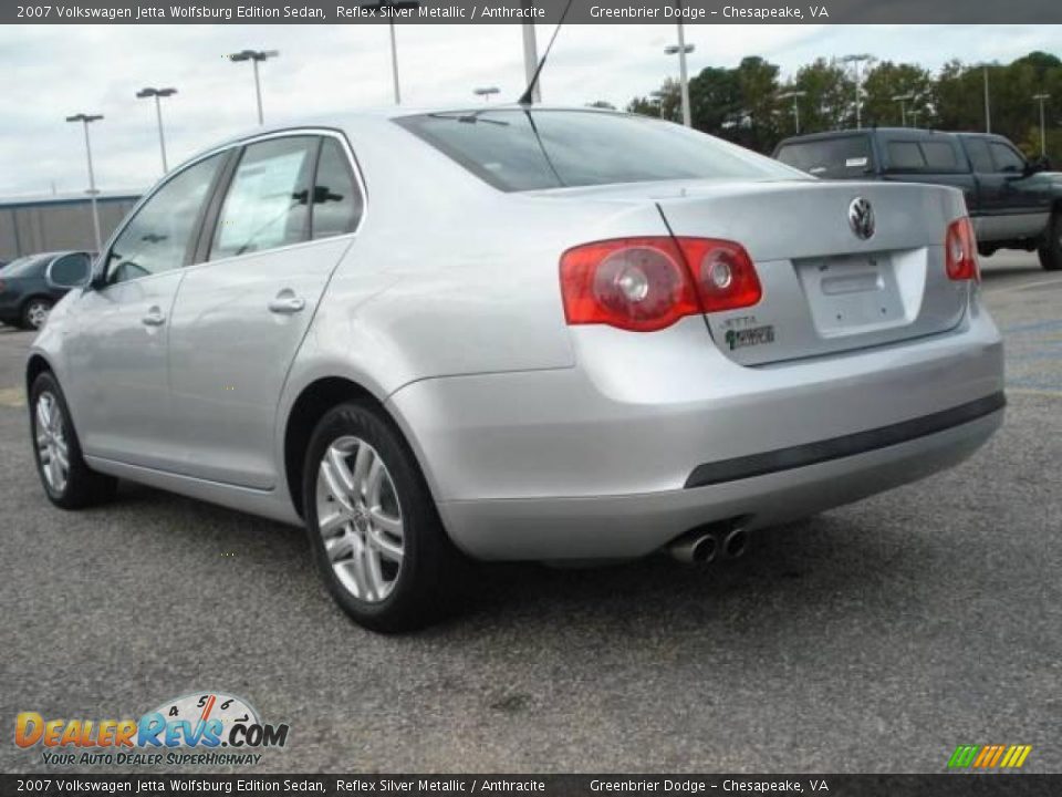 2007 Volkswagen Jetta Wolfsburg Edition Sedan Reflex Silver Metallic / Anthracite Photo #4