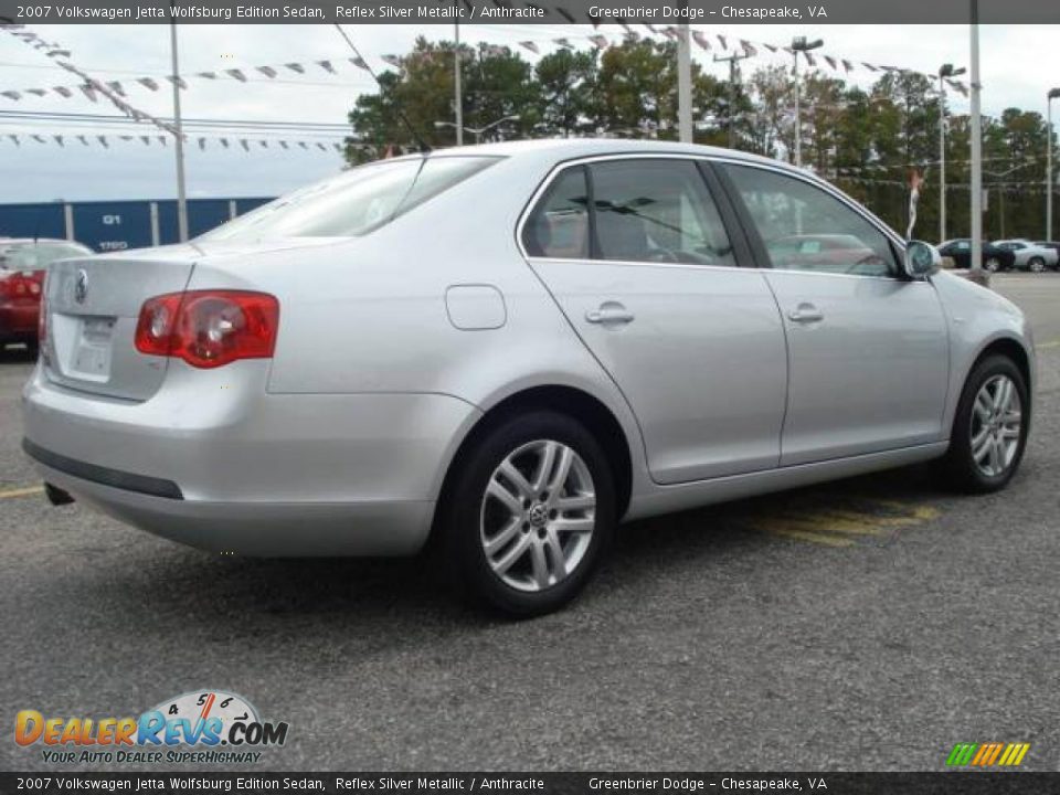 2007 Volkswagen Jetta Wolfsburg Edition Sedan Reflex Silver Metallic / Anthracite Photo #6