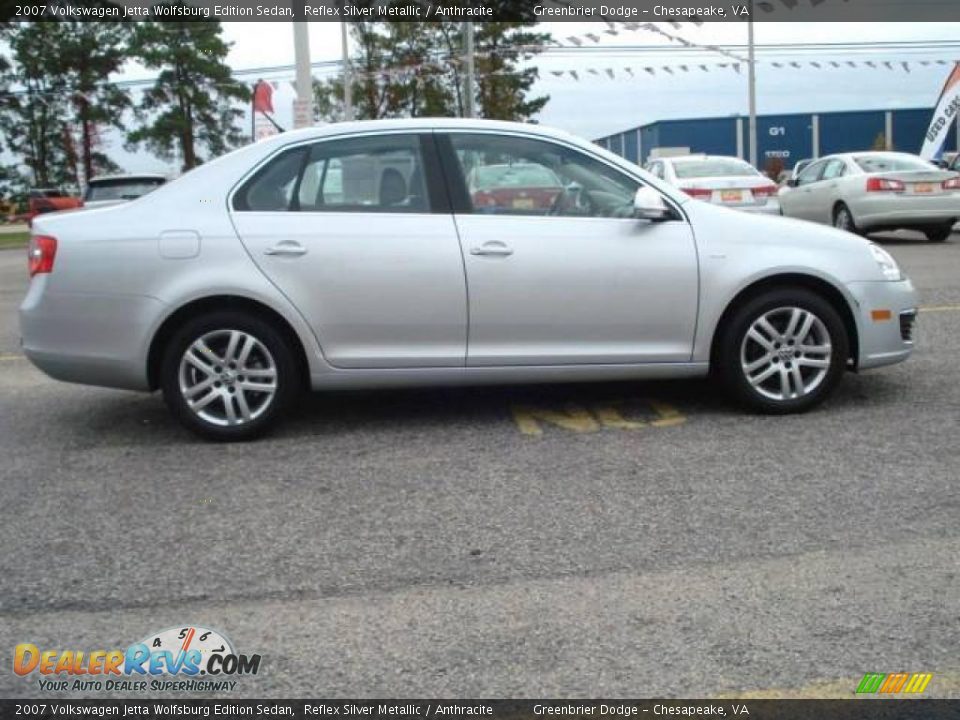 2007 Volkswagen Jetta Wolfsburg Edition Sedan Reflex Silver Metallic / Anthracite Photo #7