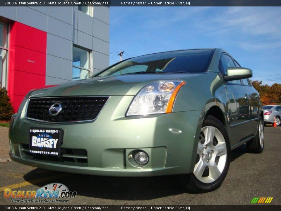 2008 Nissan Sentra 2.0 Metallic Jade Green / Charcoal/Steel Photo #3