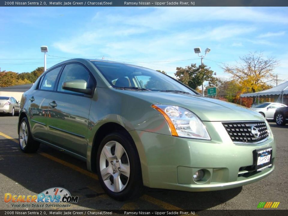 2008 Nissan Sentra 2.0 Metallic Jade Green / Charcoal/Steel Photo #14