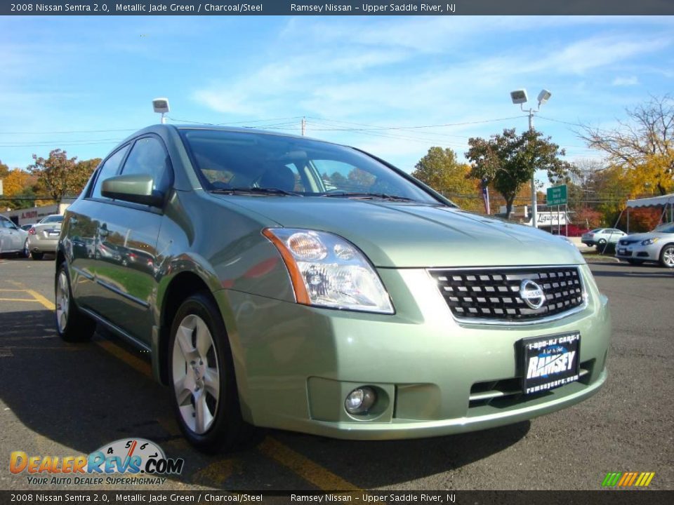 2008 Nissan Sentra 2.0 Metallic Jade Green / Charcoal/Steel Photo #15