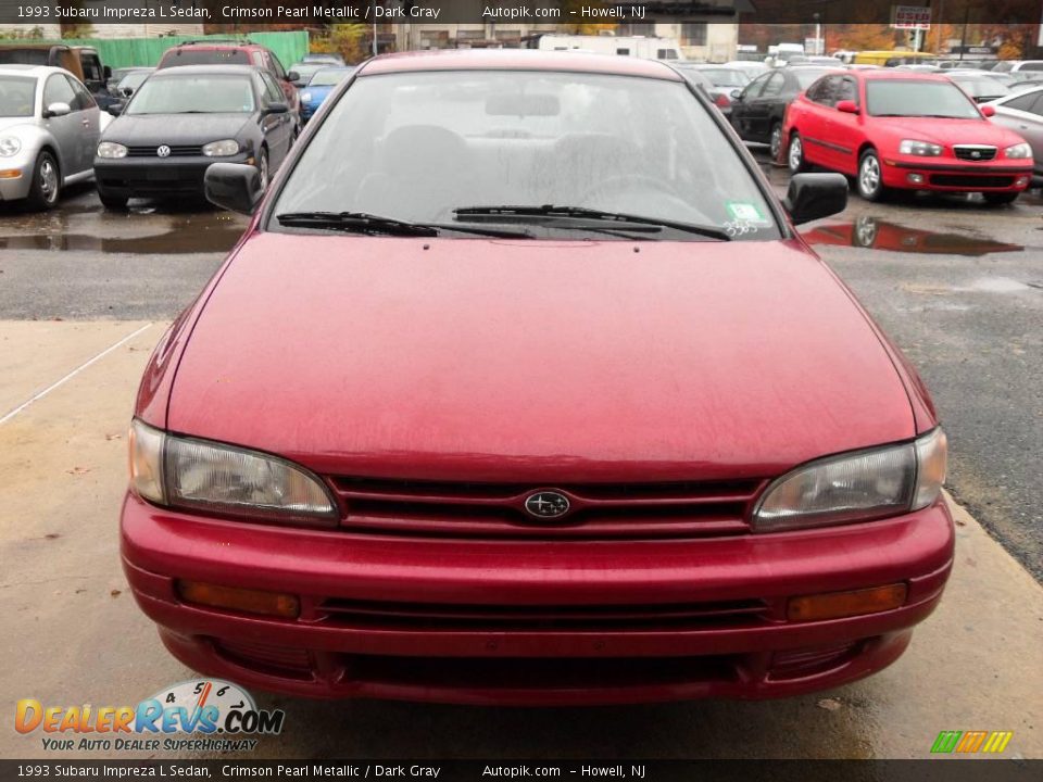 1993 Subaru Impreza L Sedan Crimson Pearl Metallic / Dark Gray Photo #1