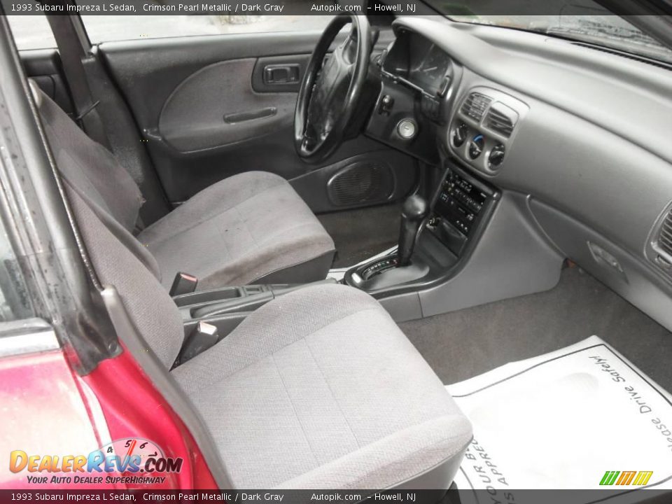 1993 Subaru Impreza L Sedan Crimson Pearl Metallic / Dark Gray Photo #10