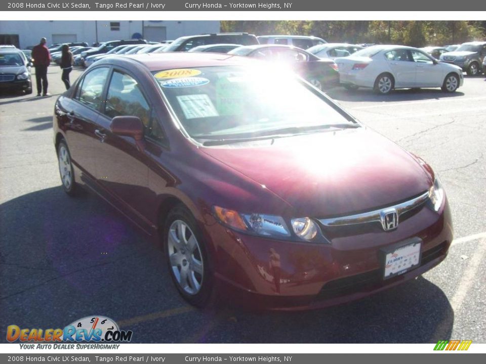 2008 Honda Civic LX Sedan Tango Red Pearl / Ivory Photo #1
