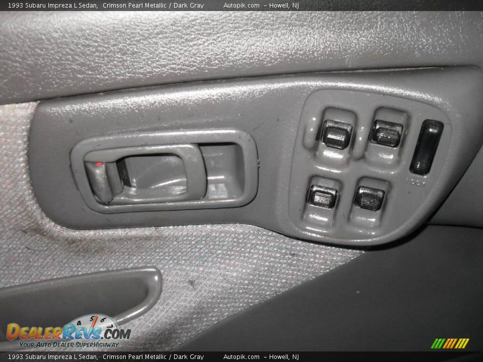 1993 Subaru Impreza L Sedan Crimson Pearl Metallic / Dark Gray Photo #15