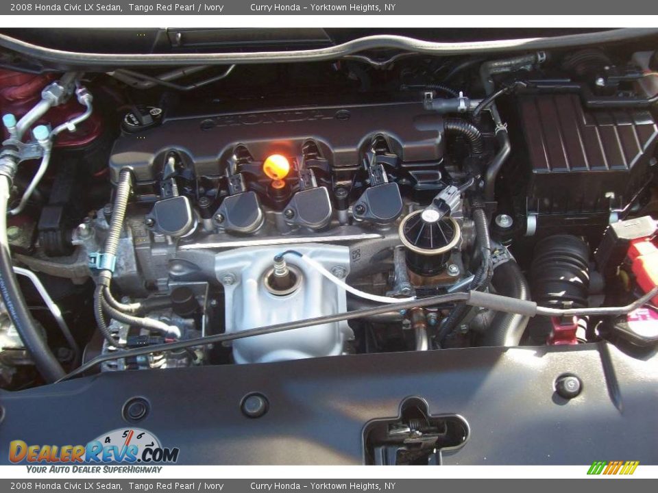 2008 Honda Civic LX Sedan Tango Red Pearl / Ivory Photo #8
