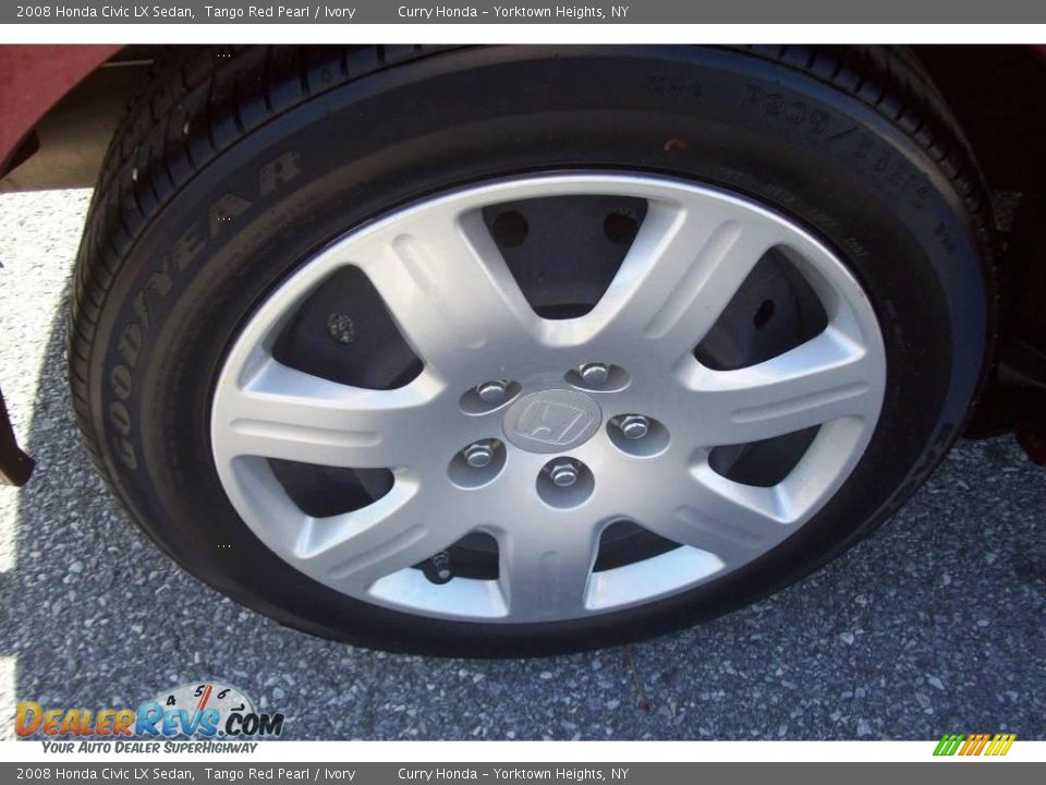 2008 Honda Civic LX Sedan Tango Red Pearl / Ivory Photo #9