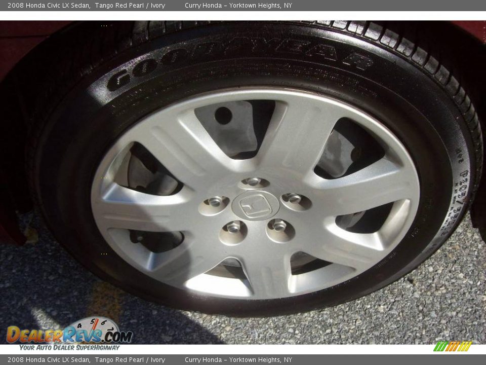 2008 Honda Civic LX Sedan Tango Red Pearl / Ivory Photo #10