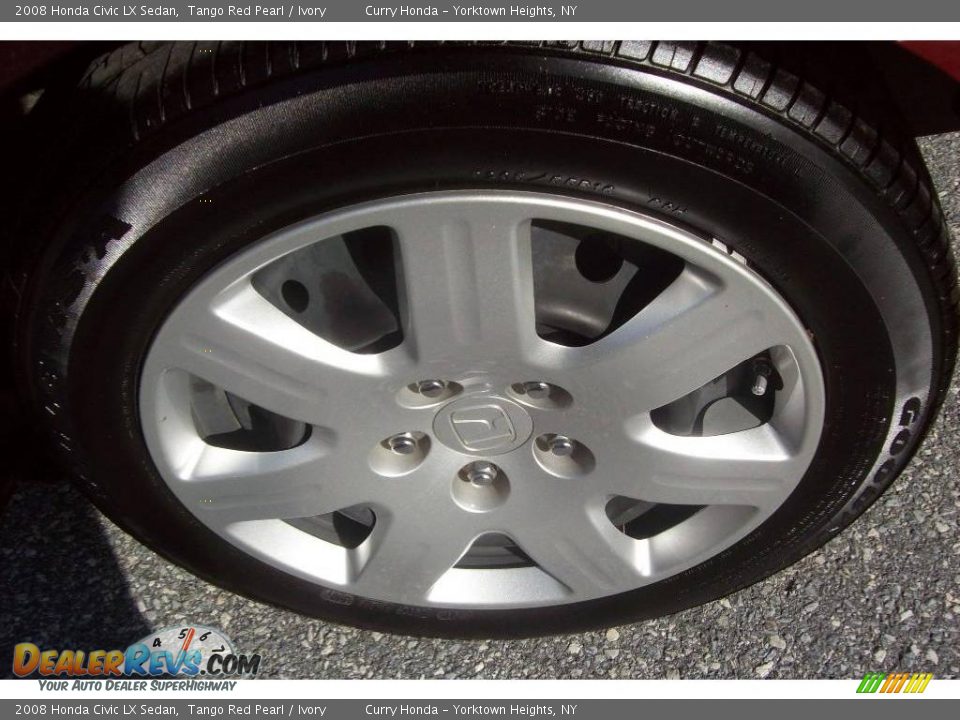2008 Honda Civic LX Sedan Tango Red Pearl / Ivory Photo #12