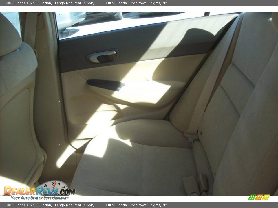 2008 Honda Civic LX Sedan Tango Red Pearl / Ivory Photo #13