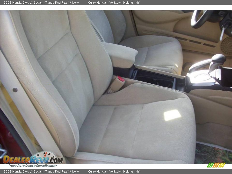 2008 Honda Civic LX Sedan Tango Red Pearl / Ivory Photo #15