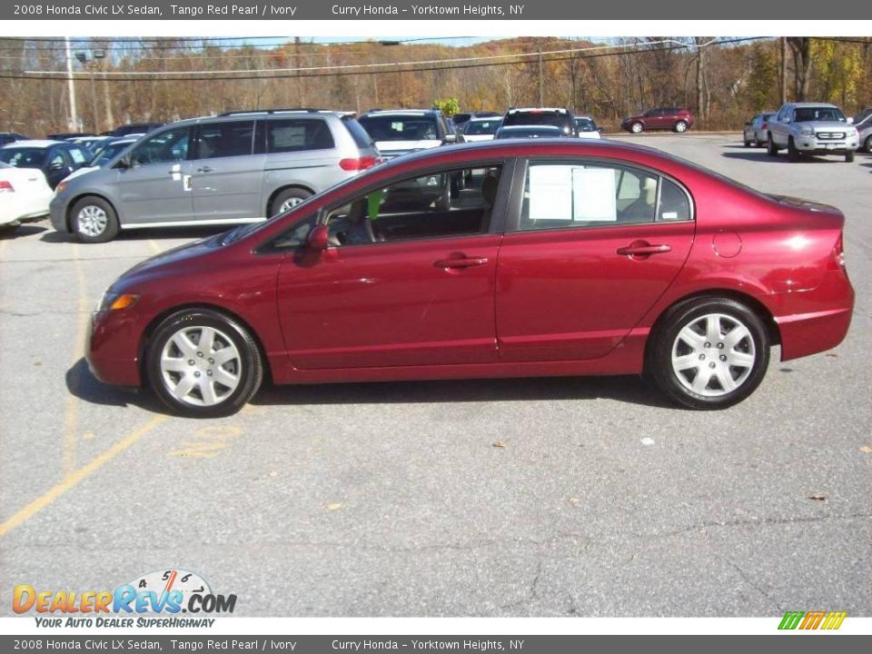 2008 Honda Civic LX Sedan Tango Red Pearl / Ivory Photo #19