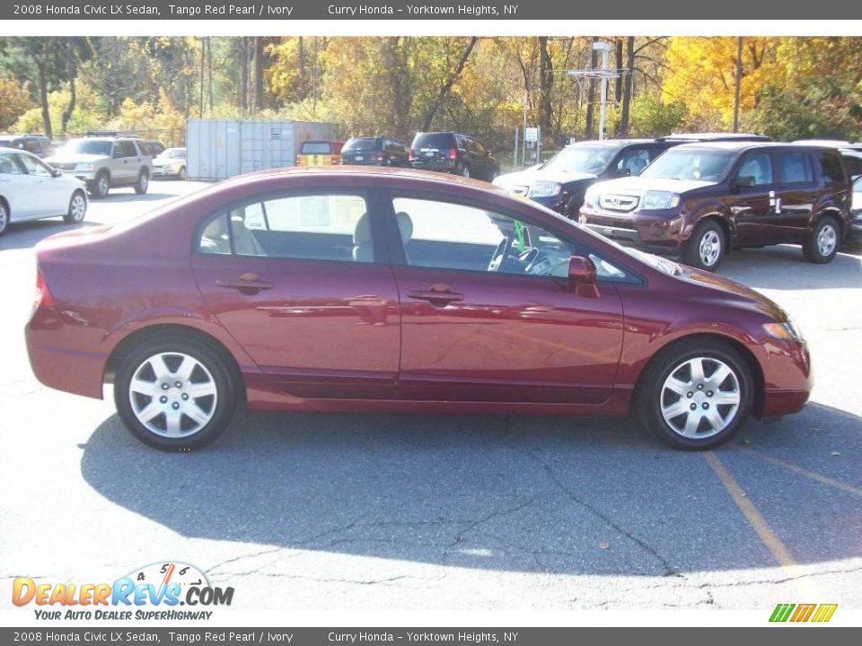 2008 Honda Civic LX Sedan Tango Red Pearl / Ivory Photo #20