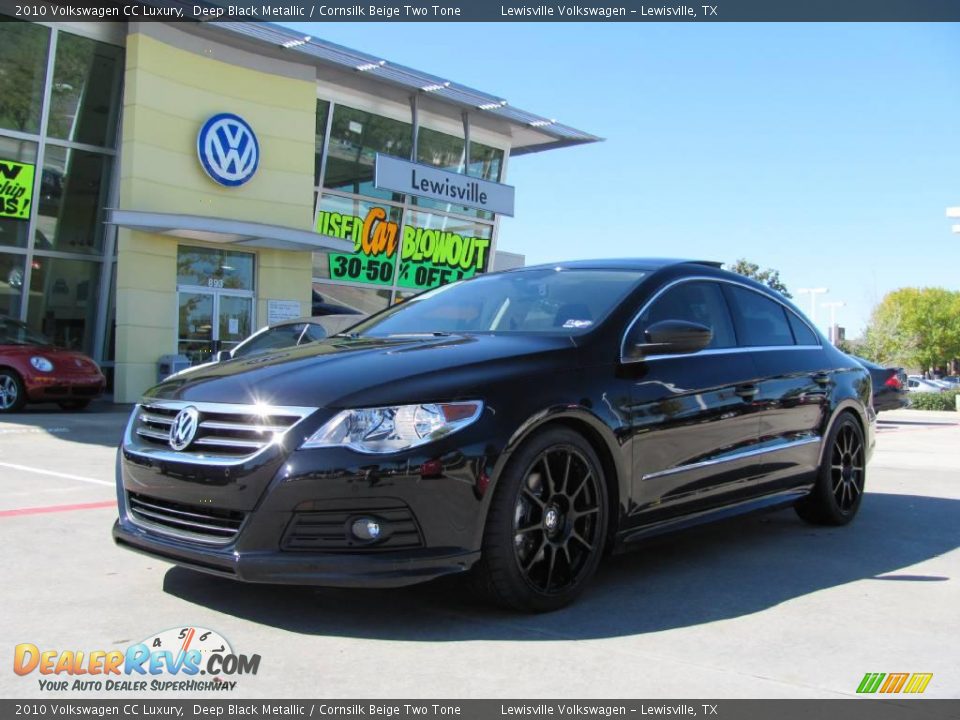 2010 Volkswagen CC Luxury Deep Black Metallic / Cornsilk Beige Two Tone Photo #1