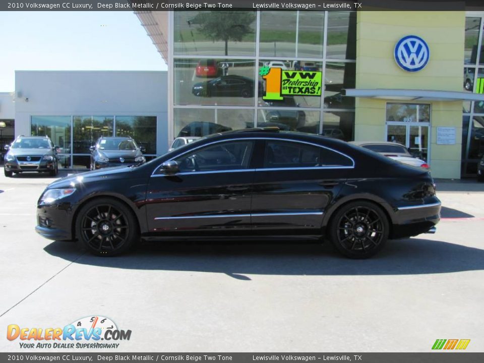 2010 Volkswagen CC Luxury Deep Black Metallic / Cornsilk Beige Two Tone Photo #2