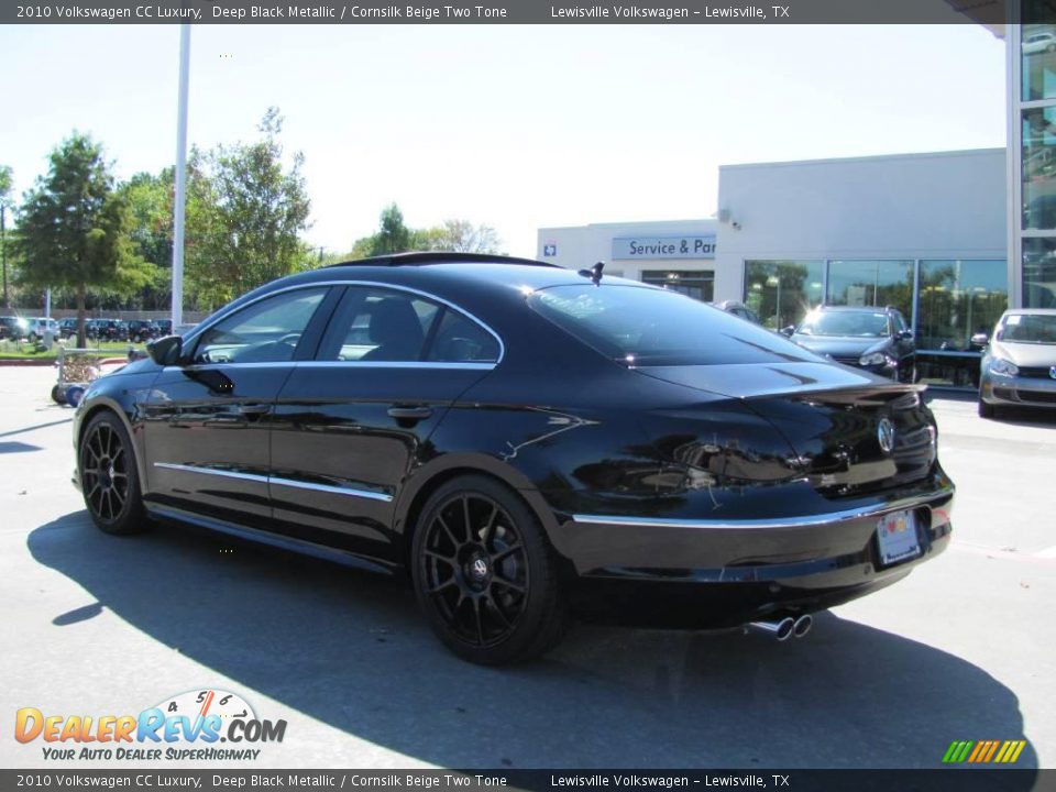 2010 Volkswagen CC Luxury Deep Black Metallic / Cornsilk Beige Two Tone Photo #3