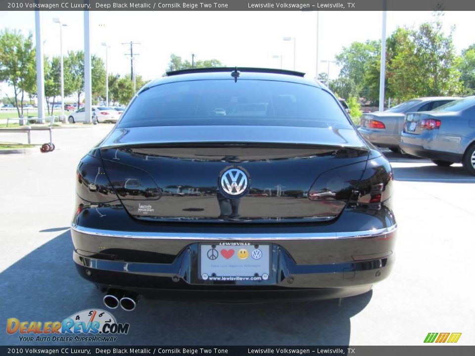 2010 Volkswagen CC Luxury Deep Black Metallic / Cornsilk Beige Two Tone Photo #4