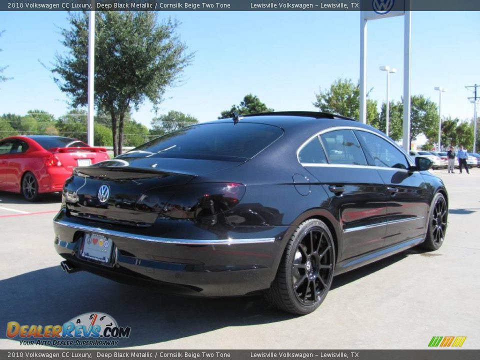 2010 Volkswagen CC Luxury Deep Black Metallic / Cornsilk Beige Two Tone Photo #5