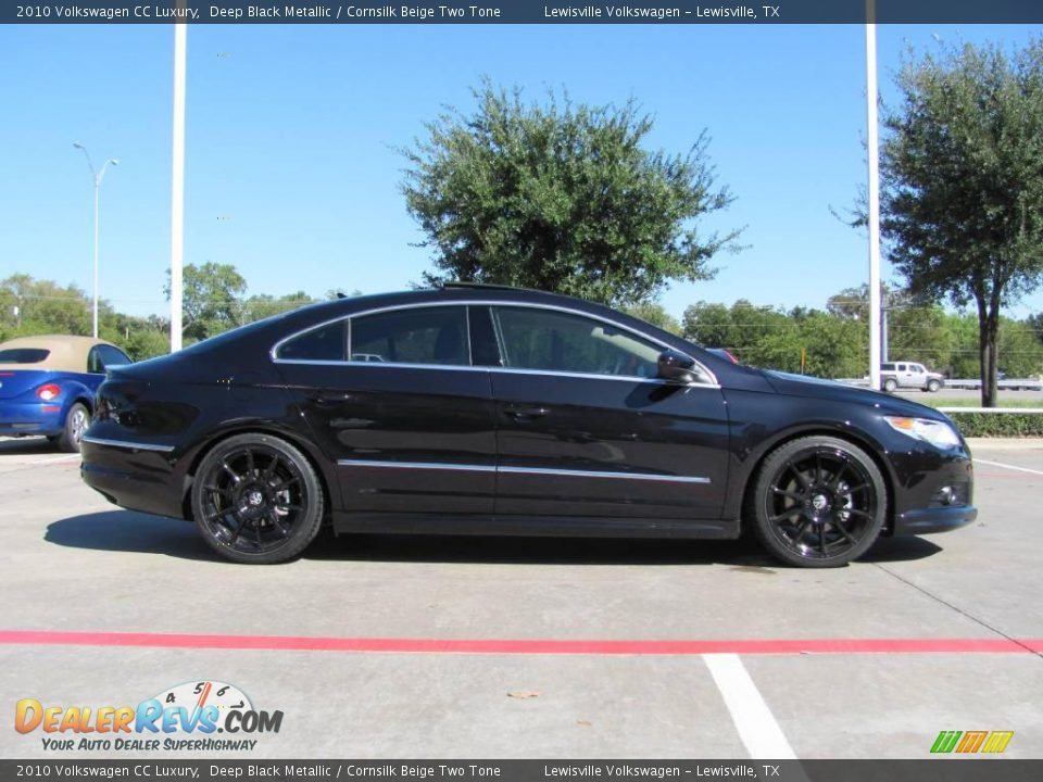 2010 Volkswagen CC Luxury Deep Black Metallic / Cornsilk Beige Two Tone Photo #6
