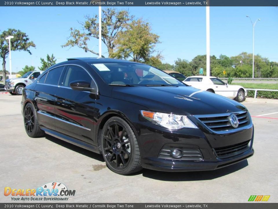 2010 Volkswagen CC Luxury Deep Black Metallic / Cornsilk Beige Two Tone Photo #7