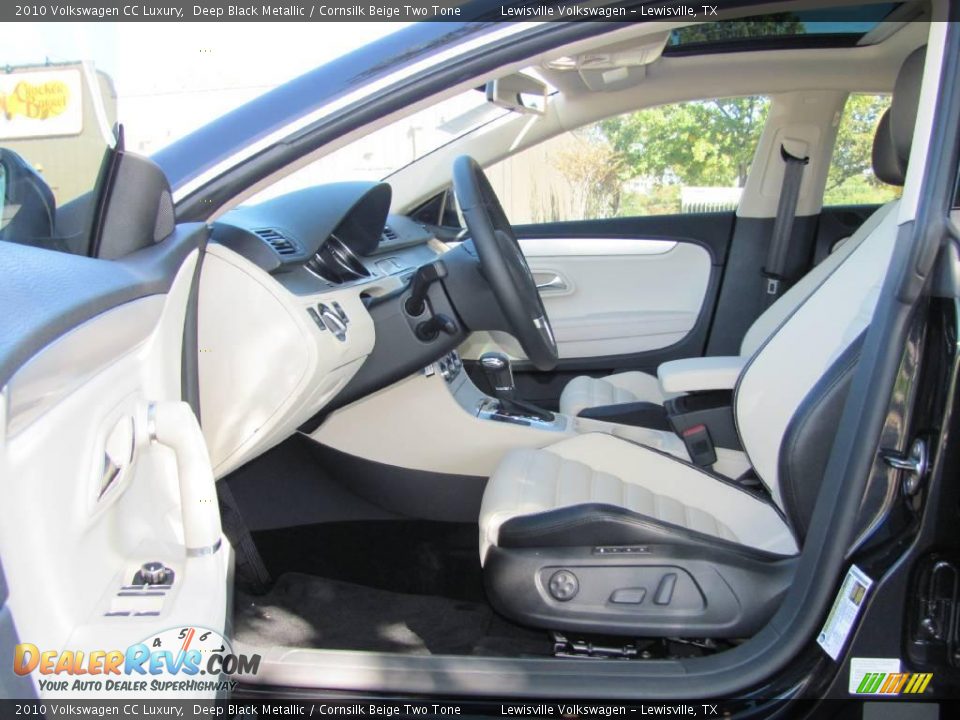 2010 Volkswagen CC Luxury Deep Black Metallic / Cornsilk Beige Two Tone Photo #9