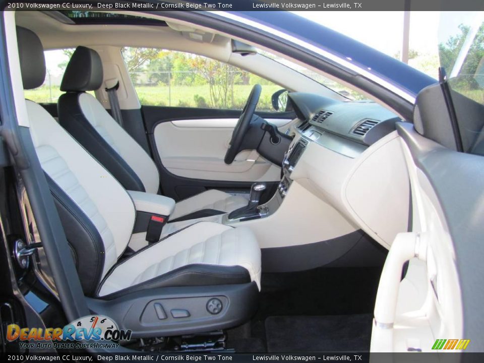 2010 Volkswagen CC Luxury Deep Black Metallic / Cornsilk Beige Two Tone Photo #10