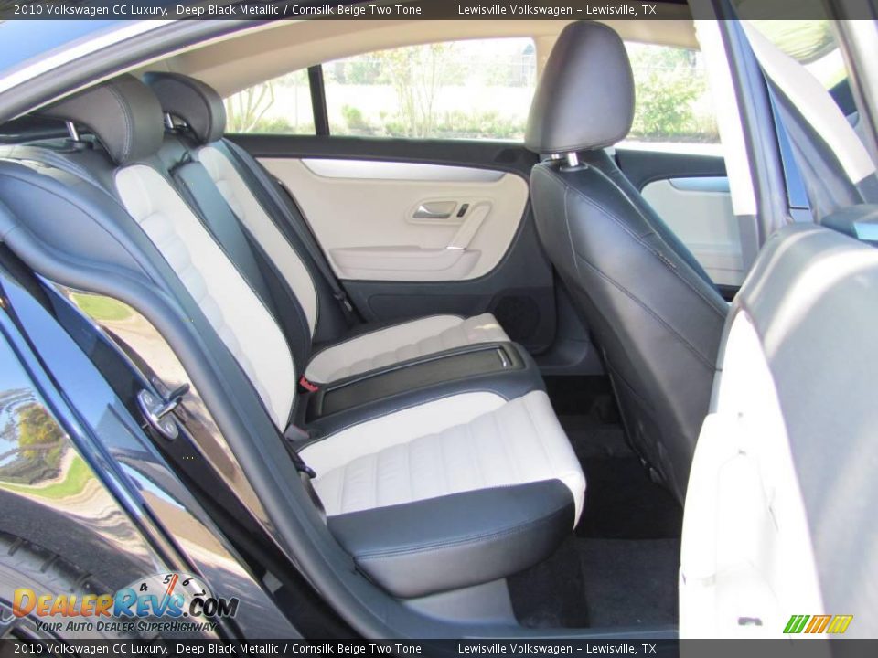 2010 Volkswagen CC Luxury Deep Black Metallic / Cornsilk Beige Two Tone Photo #11