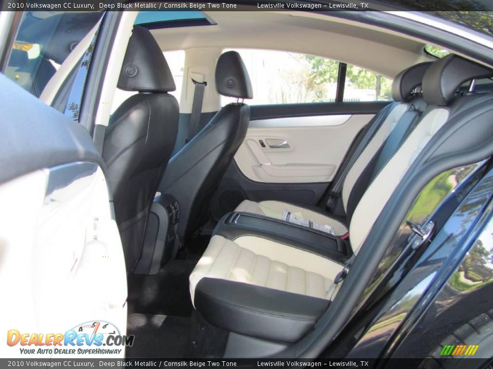 2010 Volkswagen CC Luxury Deep Black Metallic / Cornsilk Beige Two Tone Photo #12
