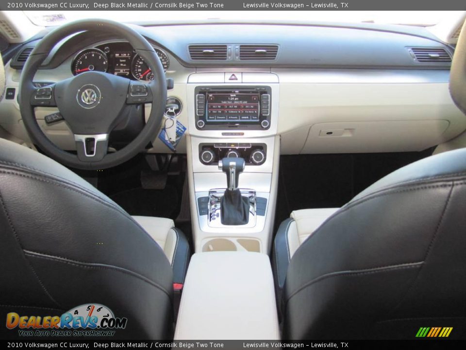 2010 Volkswagen CC Luxury Deep Black Metallic / Cornsilk Beige Two Tone Photo #13