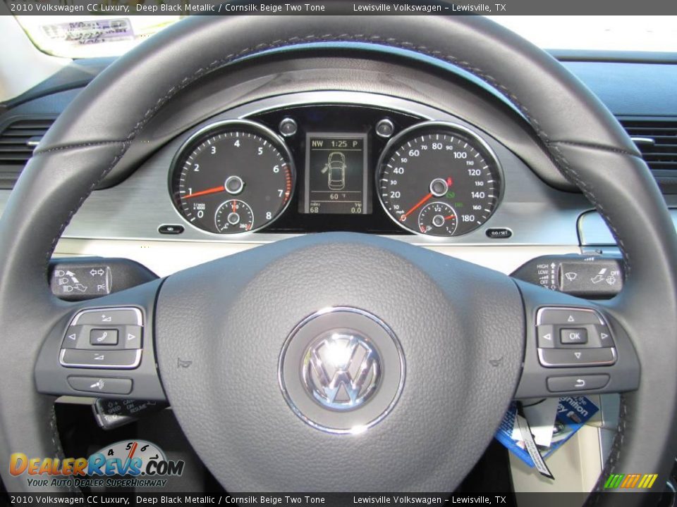 2010 Volkswagen CC Luxury Deep Black Metallic / Cornsilk Beige Two Tone Photo #15