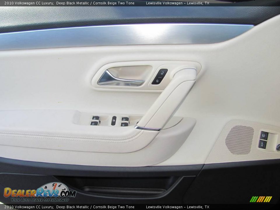 2010 Volkswagen CC Luxury Deep Black Metallic / Cornsilk Beige Two Tone Photo #16