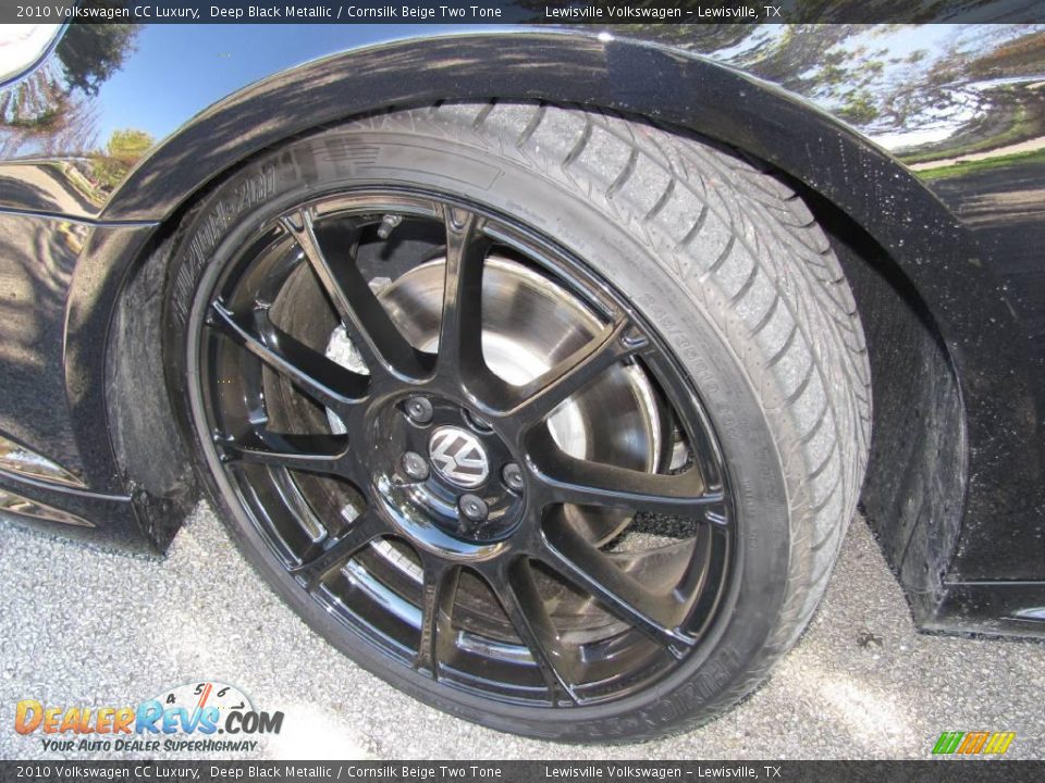 2010 Volkswagen CC Luxury Deep Black Metallic / Cornsilk Beige Two Tone Photo #23