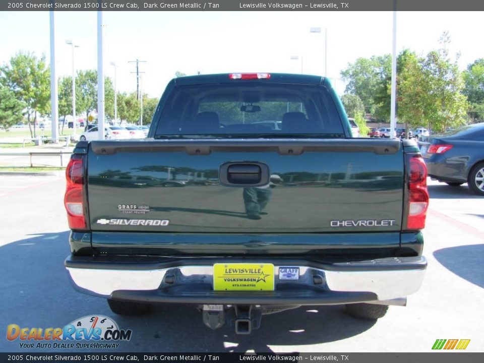 2005 Chevrolet Silverado 1500 LS Crew Cab Dark Green Metallic / Tan Photo #4