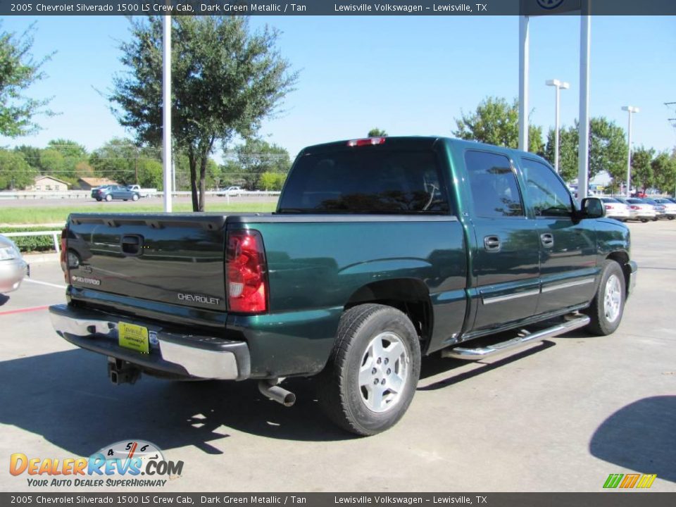 2005 Chevrolet Silverado 1500 LS Crew Cab Dark Green Metallic / Tan Photo #5
