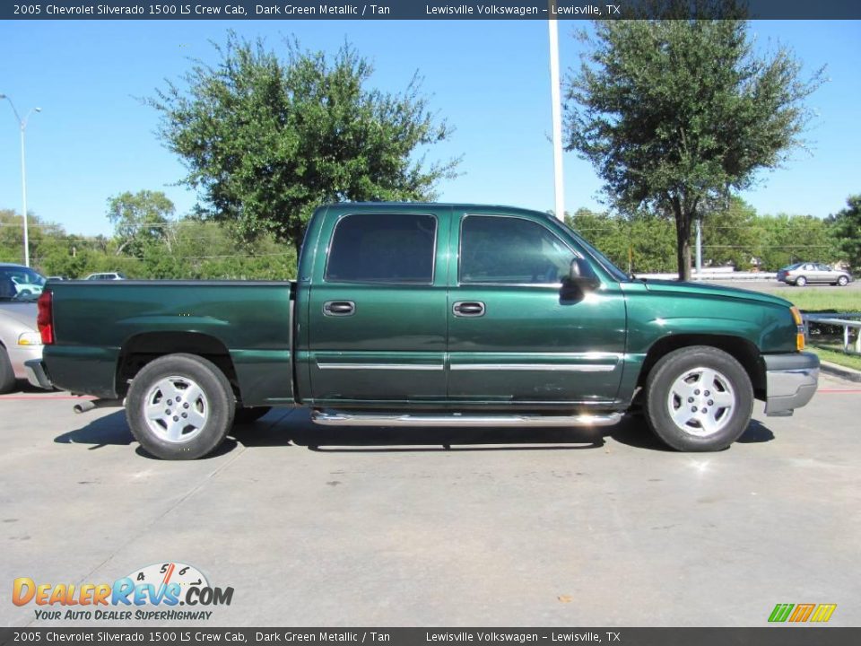 2005 Chevrolet Silverado 1500 LS Crew Cab Dark Green Metallic / Tan Photo #6