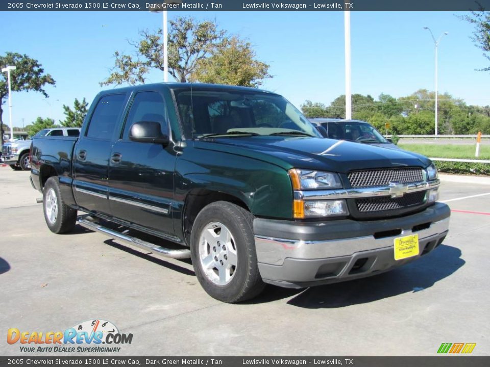 2005 Chevrolet Silverado 1500 LS Crew Cab Dark Green Metallic / Tan Photo #7