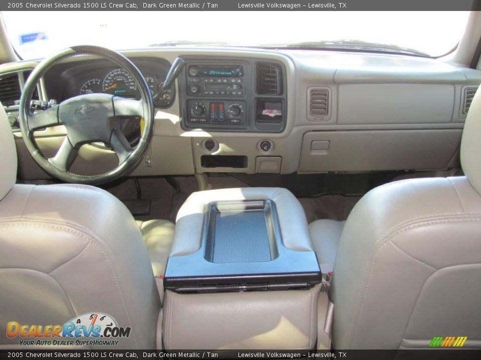 2005 Chevrolet Silverado 1500 LS Crew Cab Dark Green Metallic / Tan Photo #13