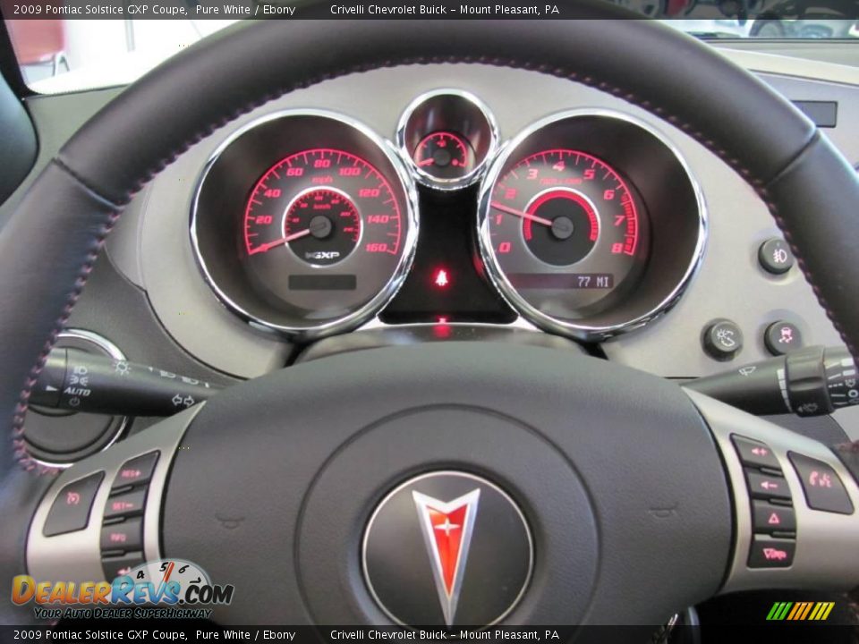 2009 Pontiac Solstice GXP Coupe Pure White / Ebony Photo #24